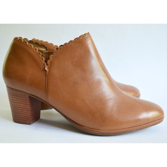 Jack Rogers Marianne Leather Cognac Brown Booties Size 10 M - Picture 2 of 11